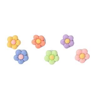 6 Pieces Flowers Car Air Vent Clips with Fragrance Pads Colorful Daisy